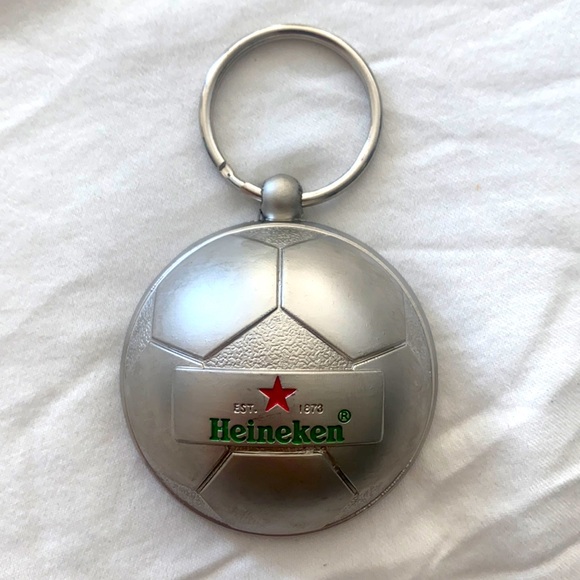 Metal Heineken Soccer Football Bottle Opener Chrome new in bag - Picture 1 of 2
